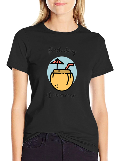 Tropical Coconut Drink Graphic Tee