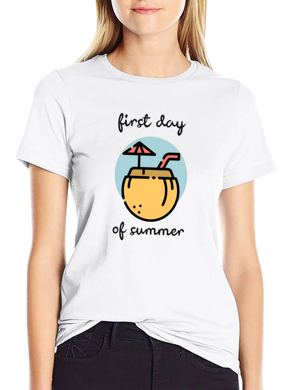 Tropical Coconut Drink Graphic Tee