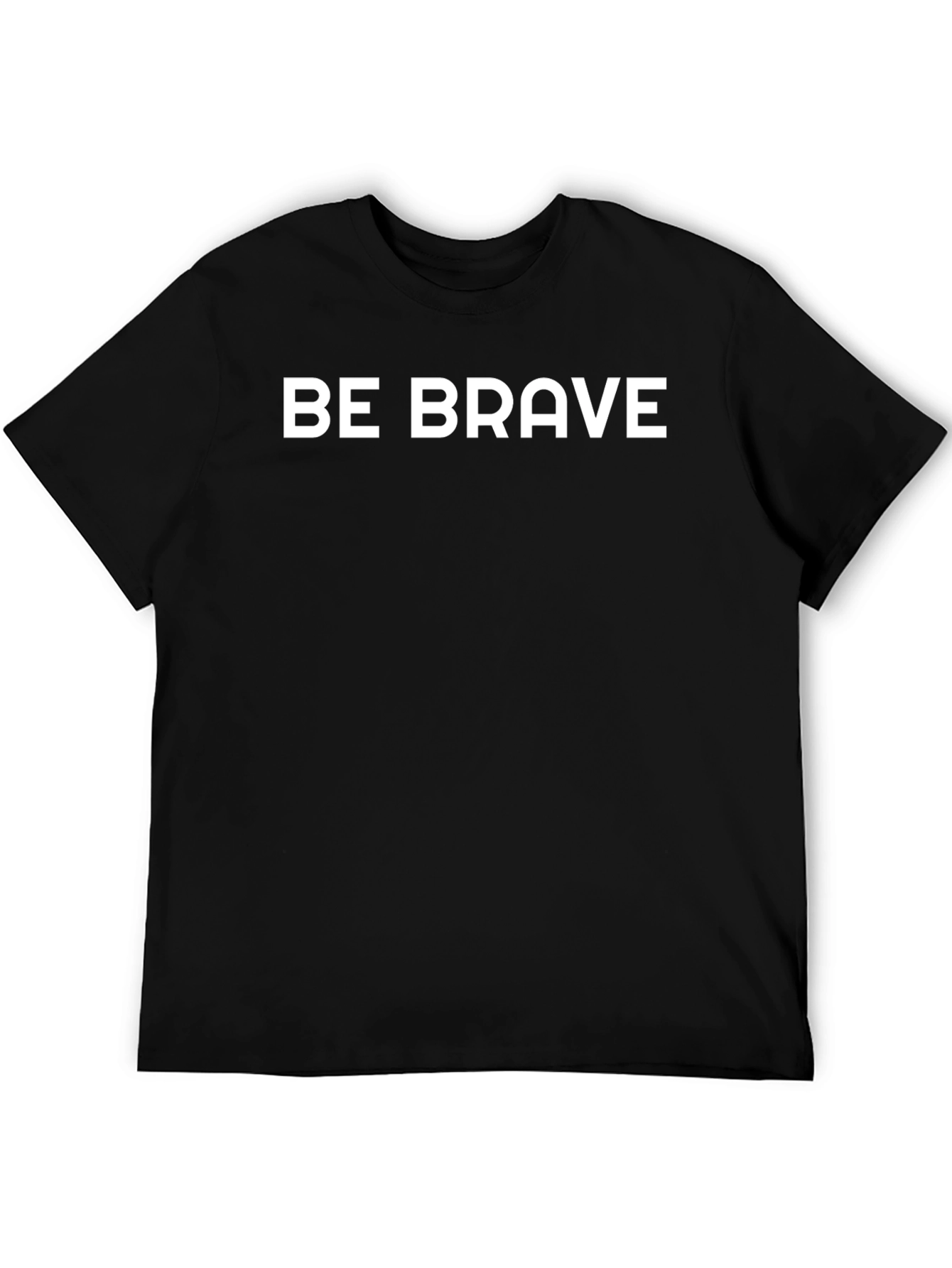 Be Brave Graphic Tee - Mens Black Cotton T-Shirt