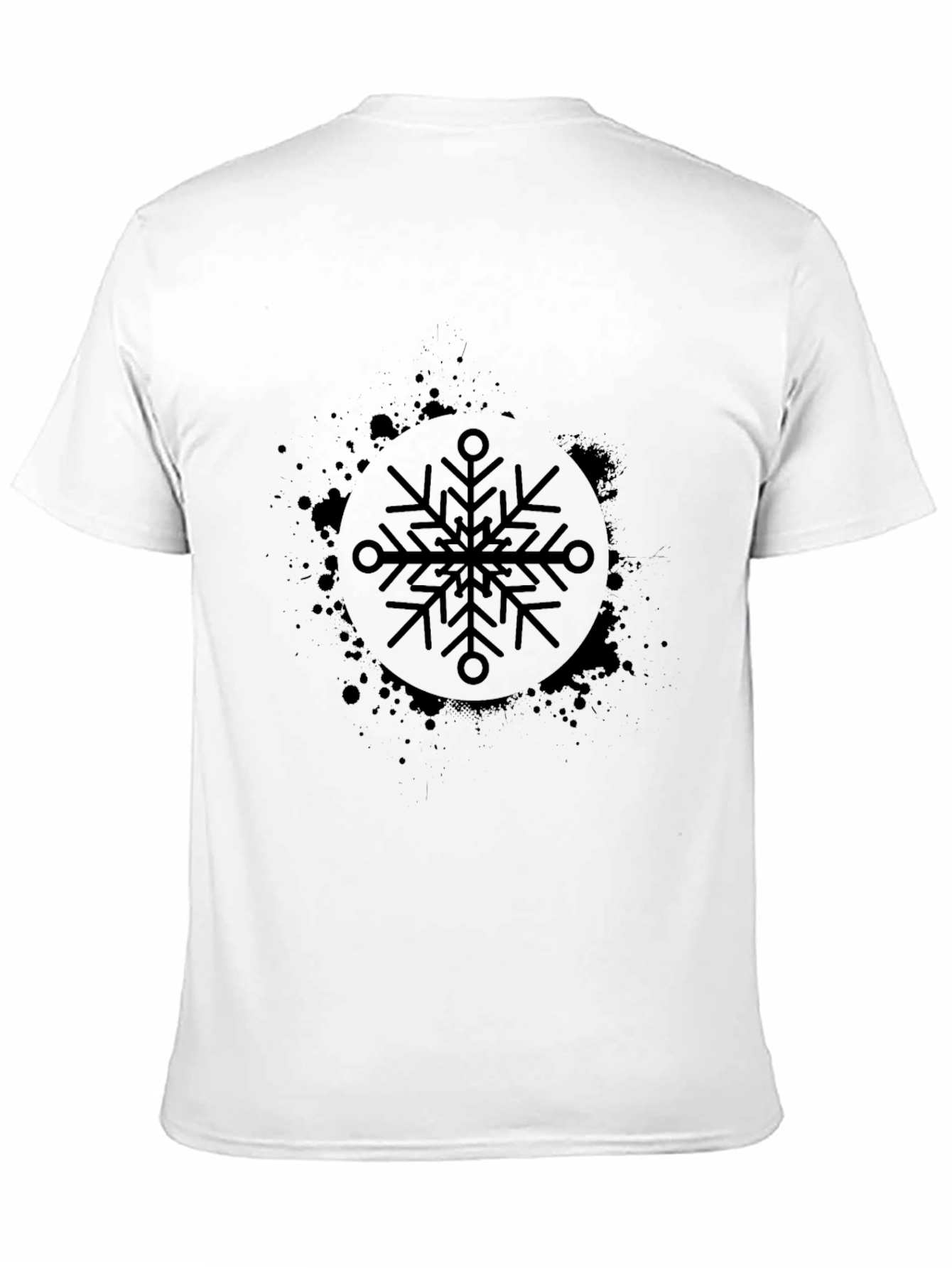 Black Snowflake Graphic Tee - Stylish & Unique Design
