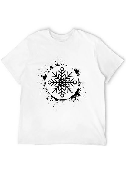 Black Snowflake Graphic Tee - Stylish & Unique Design