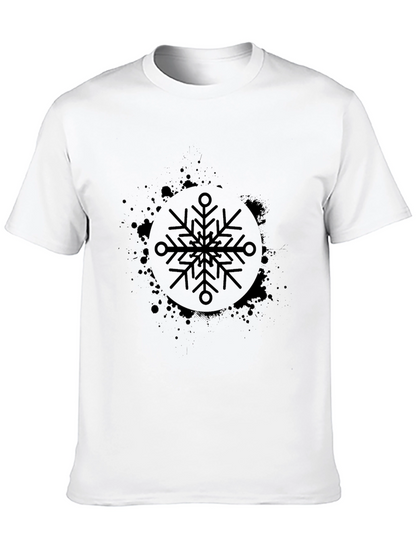 Black Snowflake Graphic Tee - Stylish & Unique Design