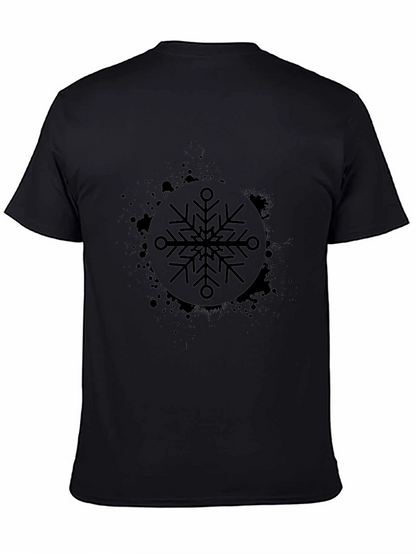 Black Snowflake Graphic Tee - Stylish & Unique Design