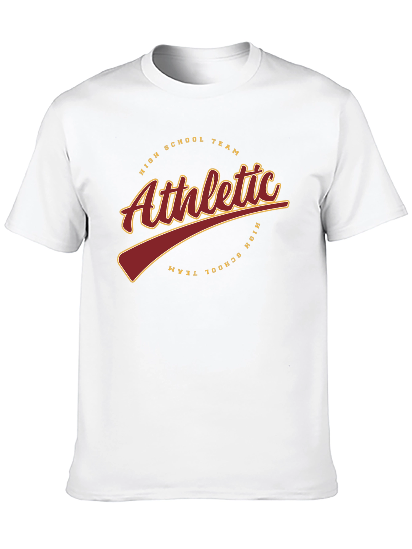 Athletic High School Team Black T-Shirt