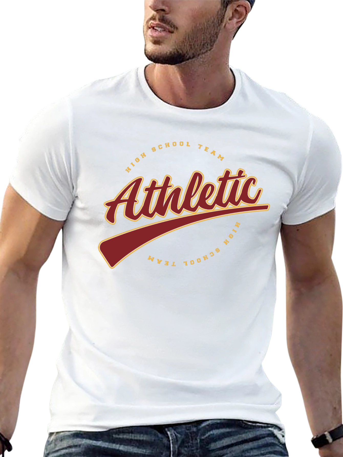 Athletic High School Team Black T-Shirt