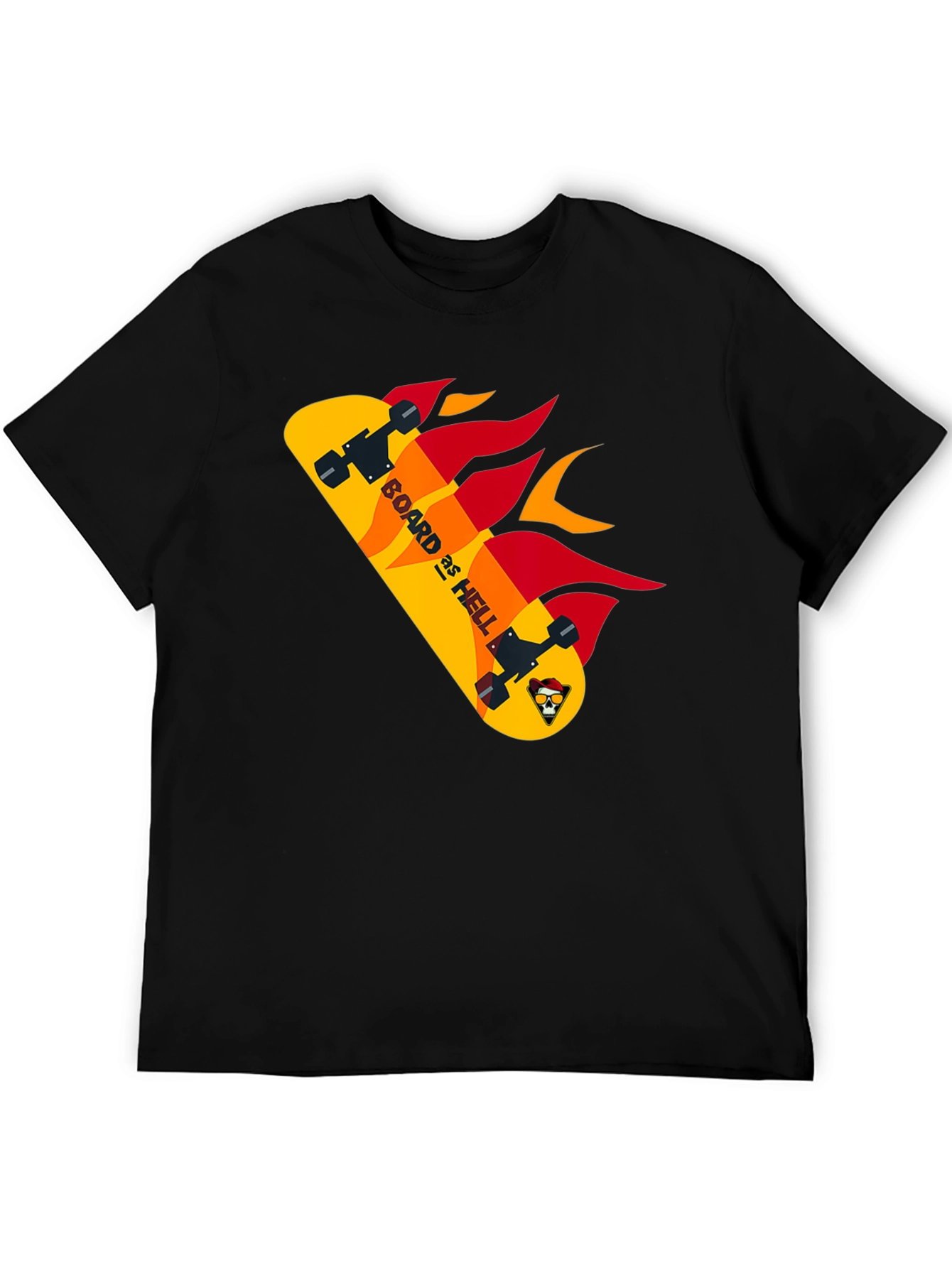 Board as Hell Graphic T-Shirt - Black