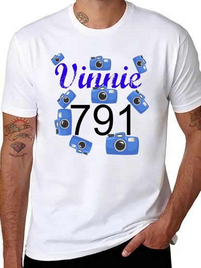 Vinnie 791 Camera Graphic T-Shirt
