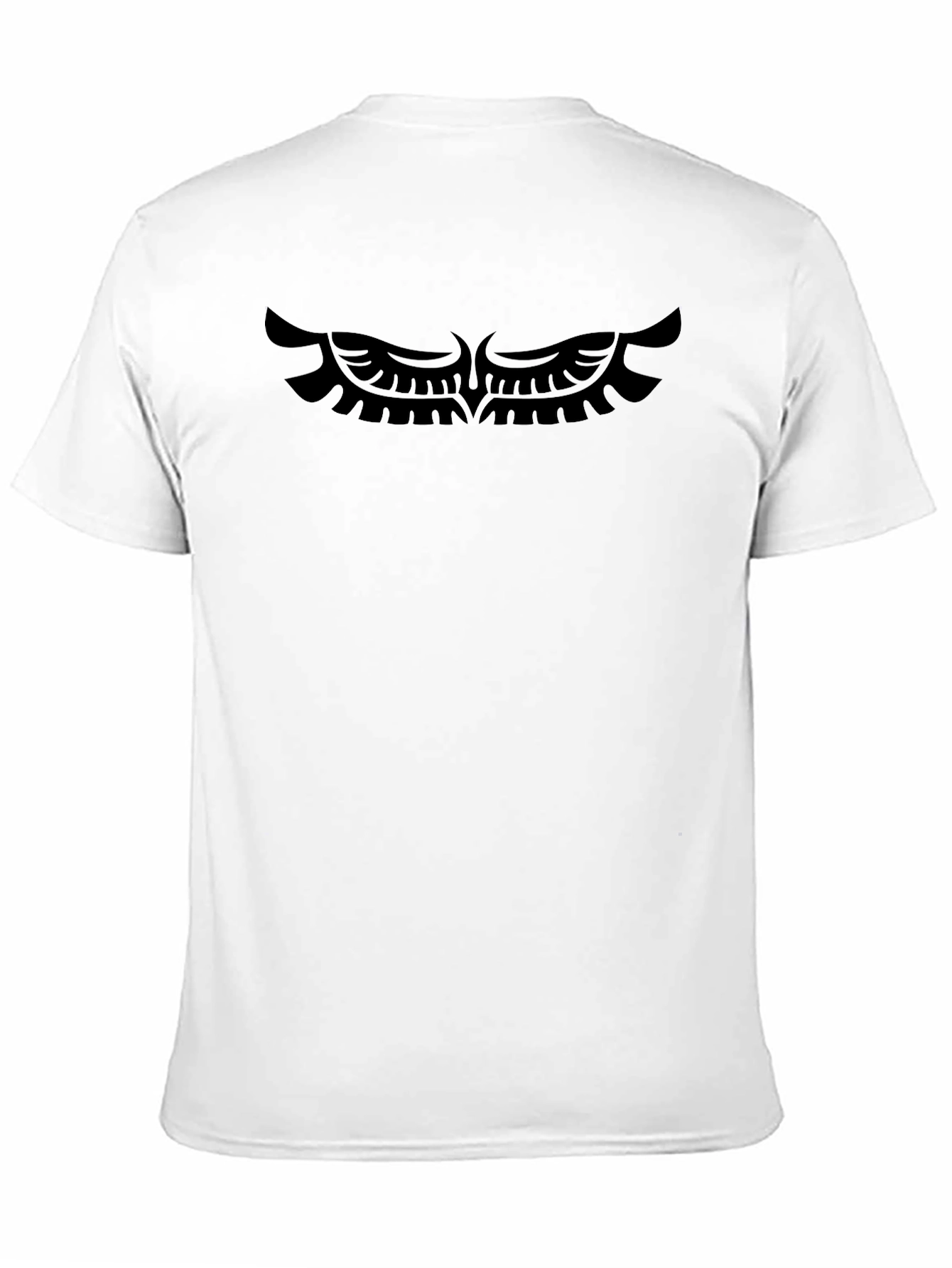 Black T-Shirt with Wings Graphic