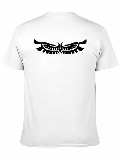 Black T-Shirt with Wings Graphic