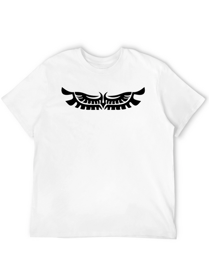 Black T-Shirt with Wings Graphic