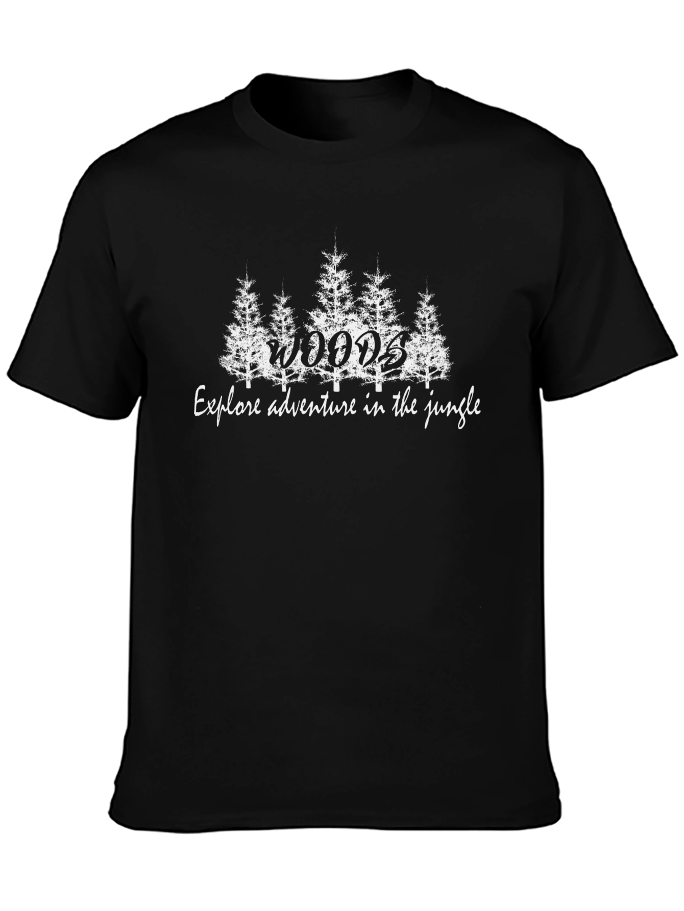 Woods Jungle Adventure Black Graphic T-Shirt