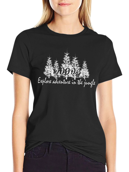 Woods Jungle Adventure Black Graphic T-Shirt
