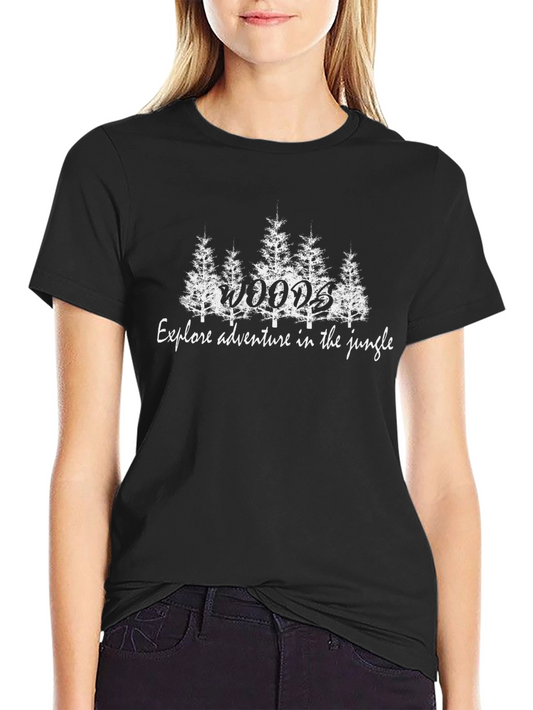 Woods Jungle Adventure Black Graphic T-Shirt