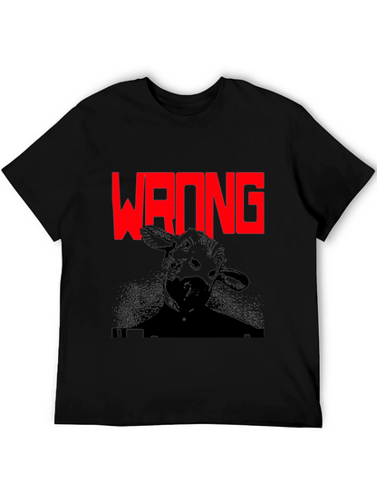Wrong Cow Graphic Black T-Shirt