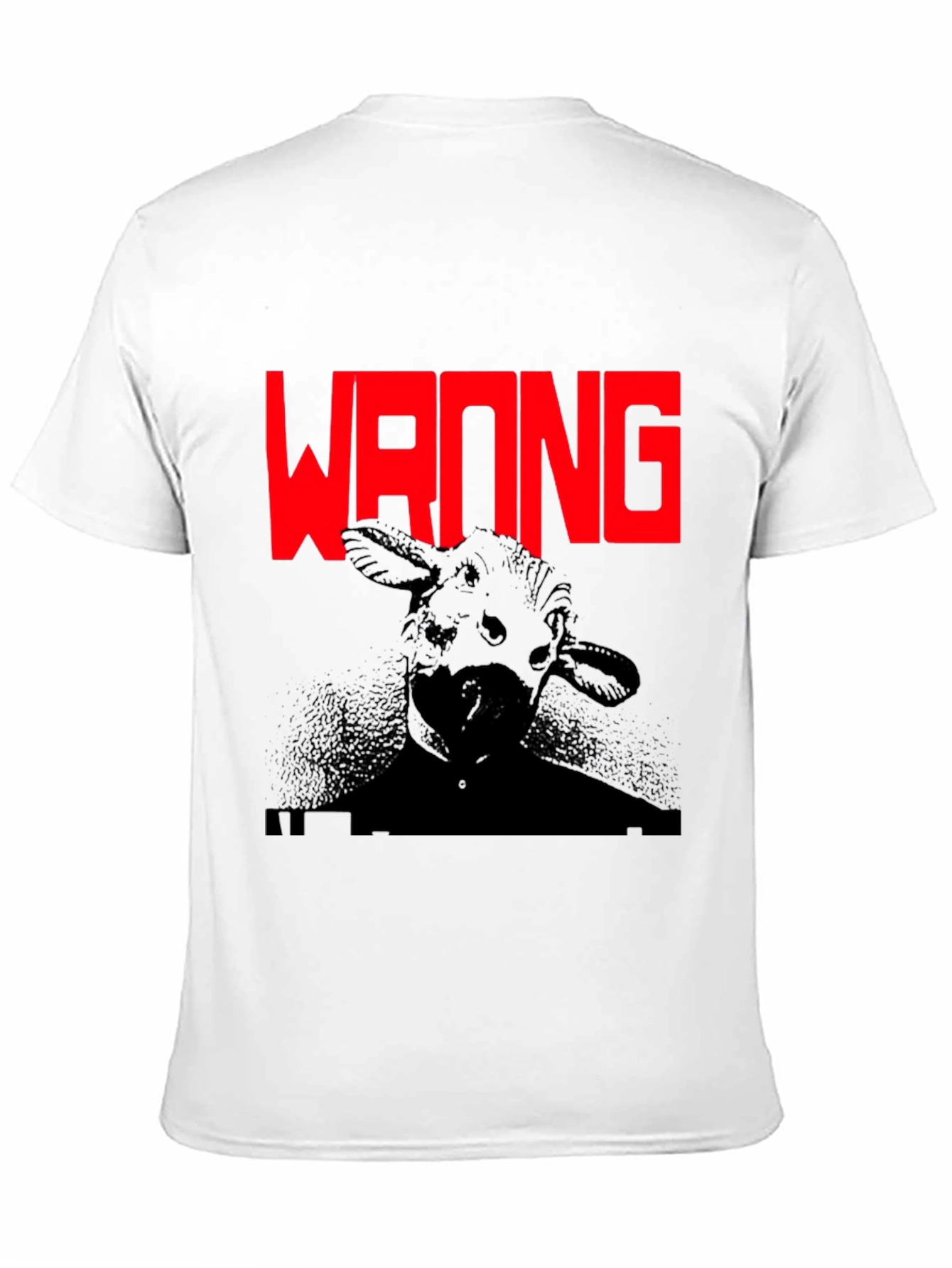 Wrong Cow Graphic Black T-Shirt