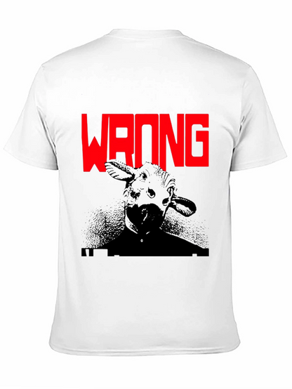 Wrong Cow Graphic Black T-Shirt