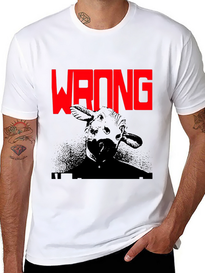 Wrong Cow Graphic Black T-Shirt