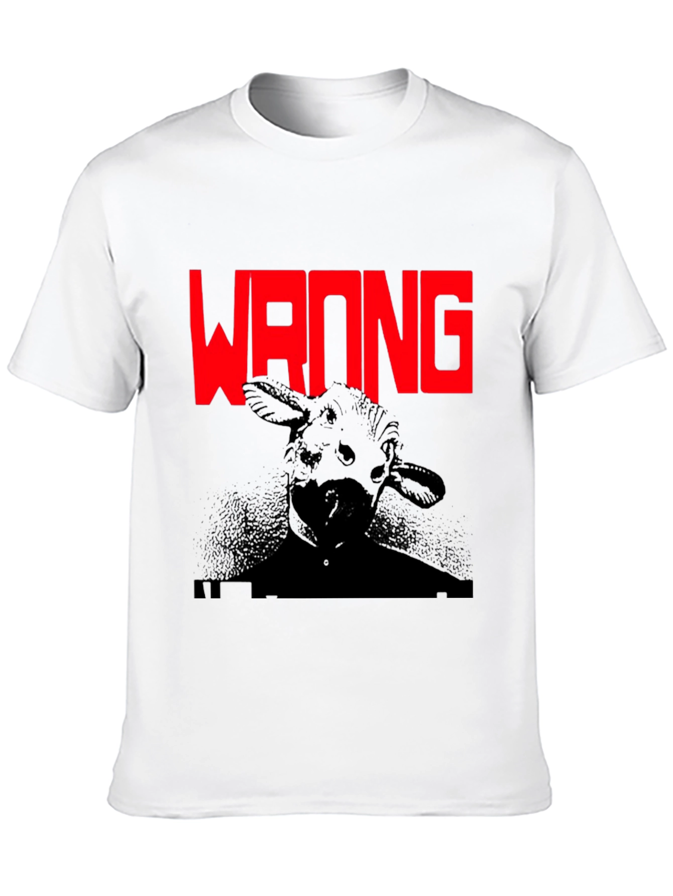 Wrong Cow Graphic Black T-Shirt