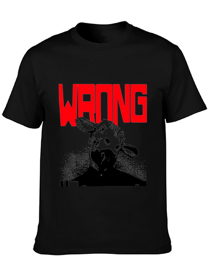 Wrong Cow Graphic Black T-Shirt