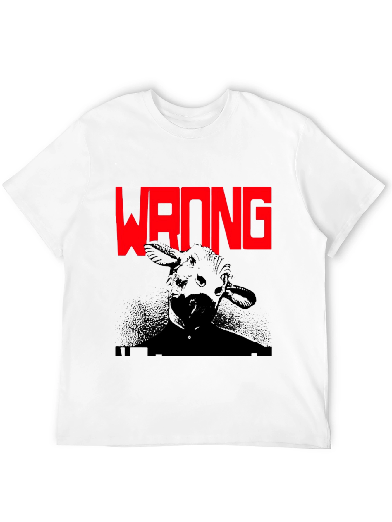 Wrong Cow Graphic Black T-Shirt