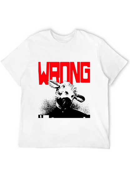 Wrong Cow Graphic Black T-Shirt