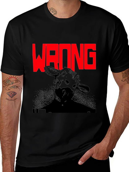 Wrong Cow Graphic Black T-Shirt