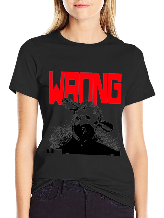 Wrong Cow Graphic Black T-Shirt