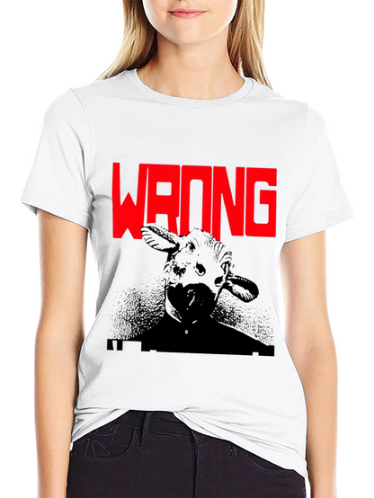 Wrong Cow Graphic Black T-Shirt