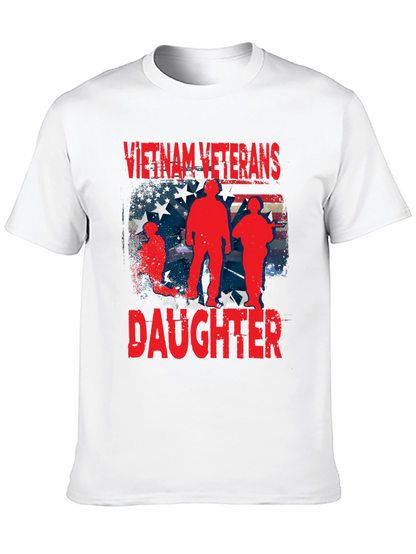 Vietnam Veterans Daughter T-Shirt Patriotic US Flag