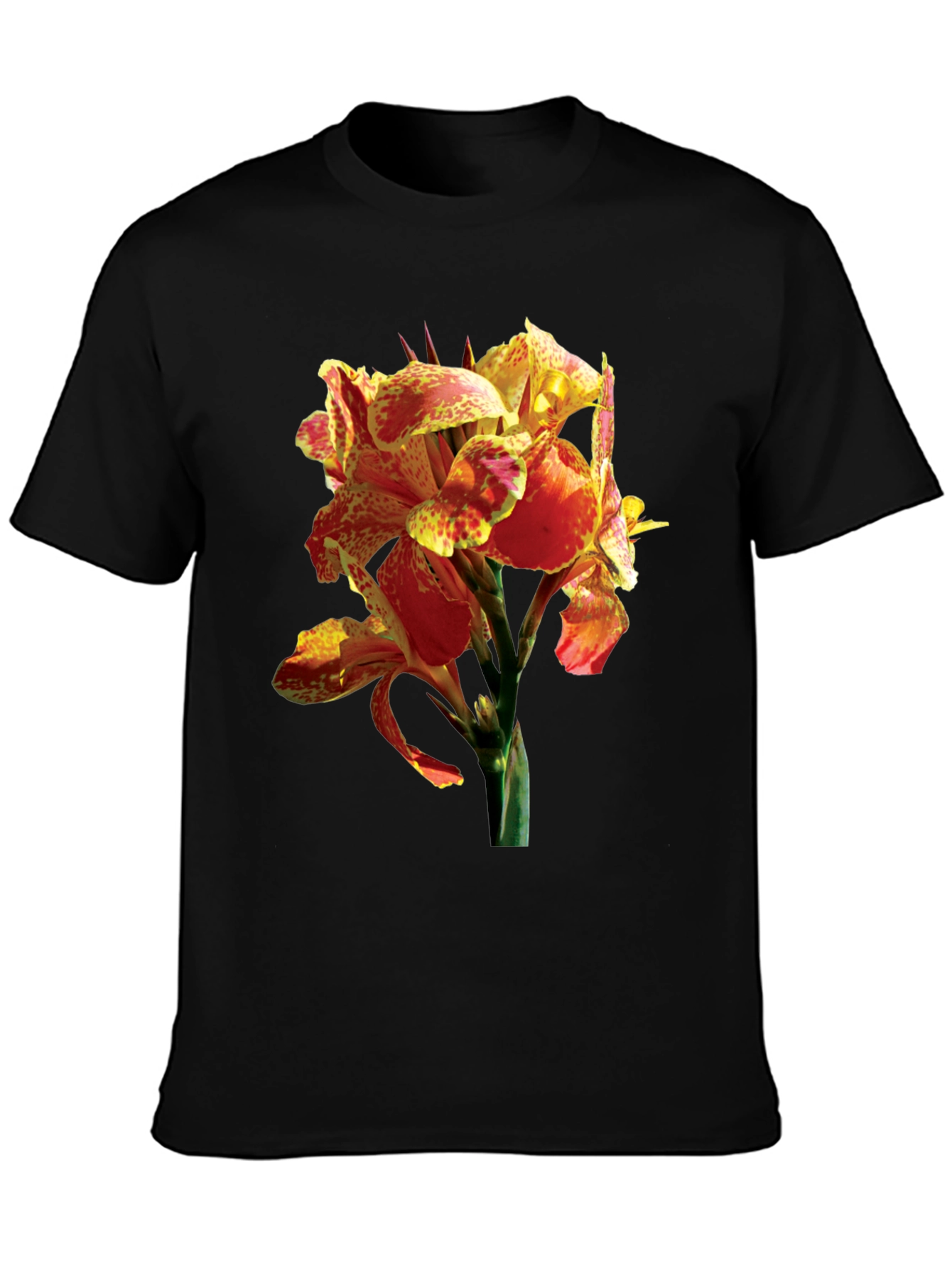 Tropical Flower Graphic Tee - Vivid Floral Design