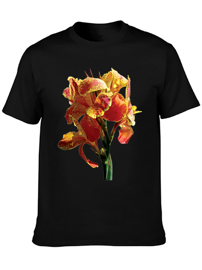 Tropical Flower Graphic Tee - Vivid Floral Design