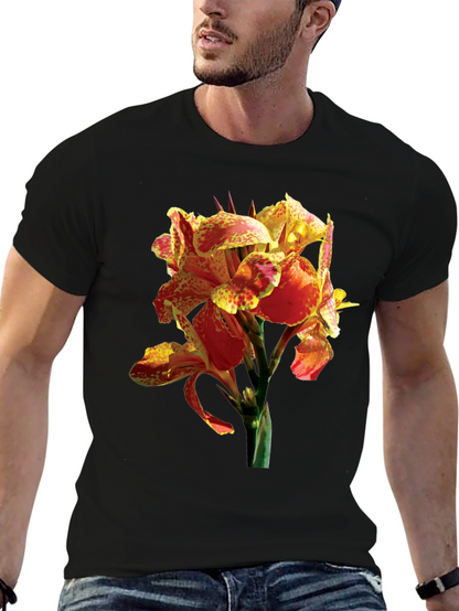 Tropical Flower Graphic Tee - Vivid Floral Design