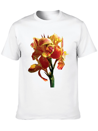 Tropical Flower Graphic Tee - Vivid Floral Design