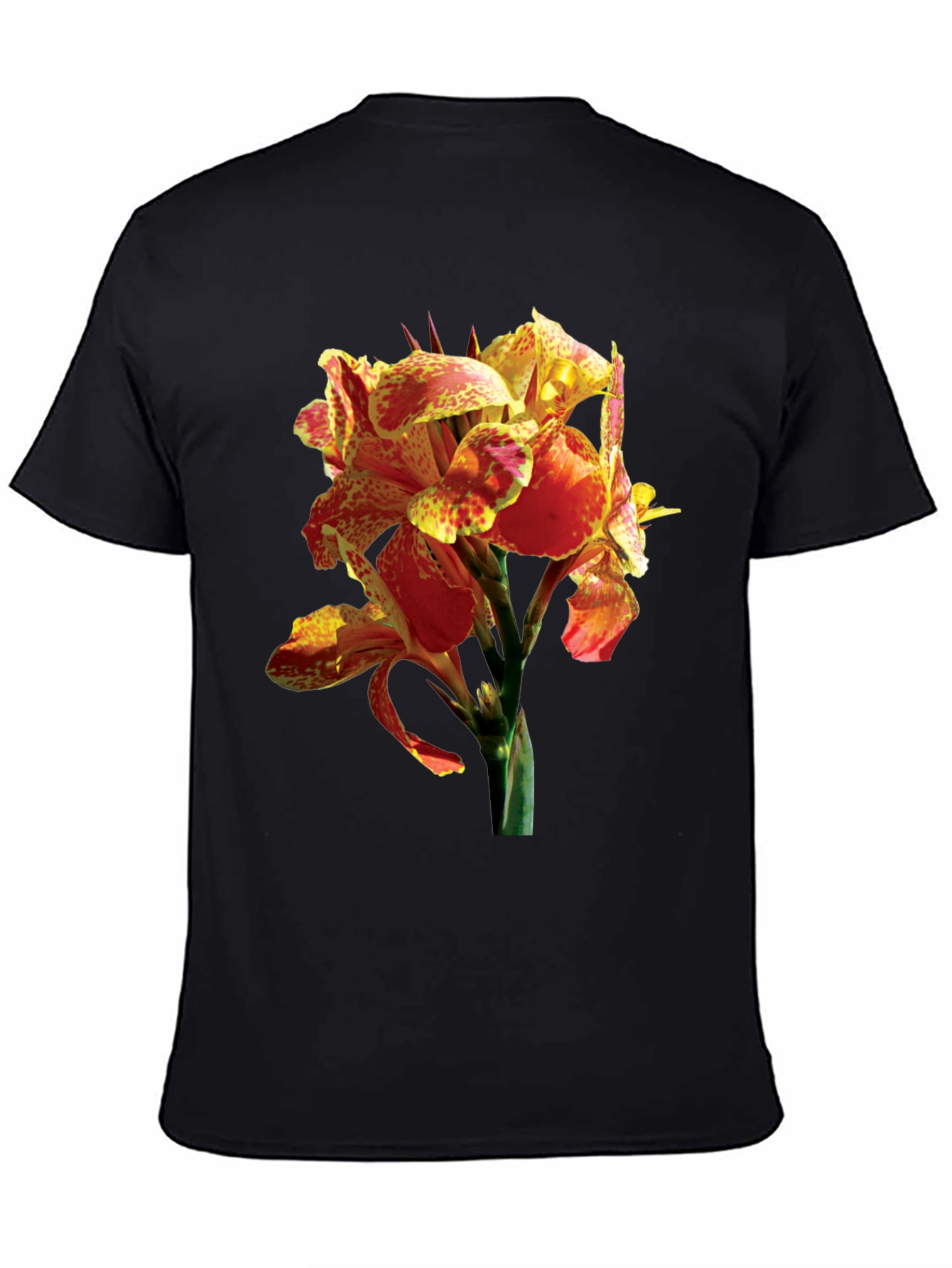 Tropical Flower Graphic Tee - Vivid Floral Design