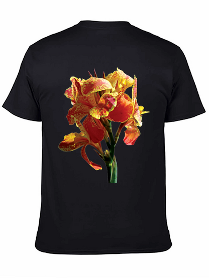 Tropical Flower Graphic Tee - Vivid Floral Design