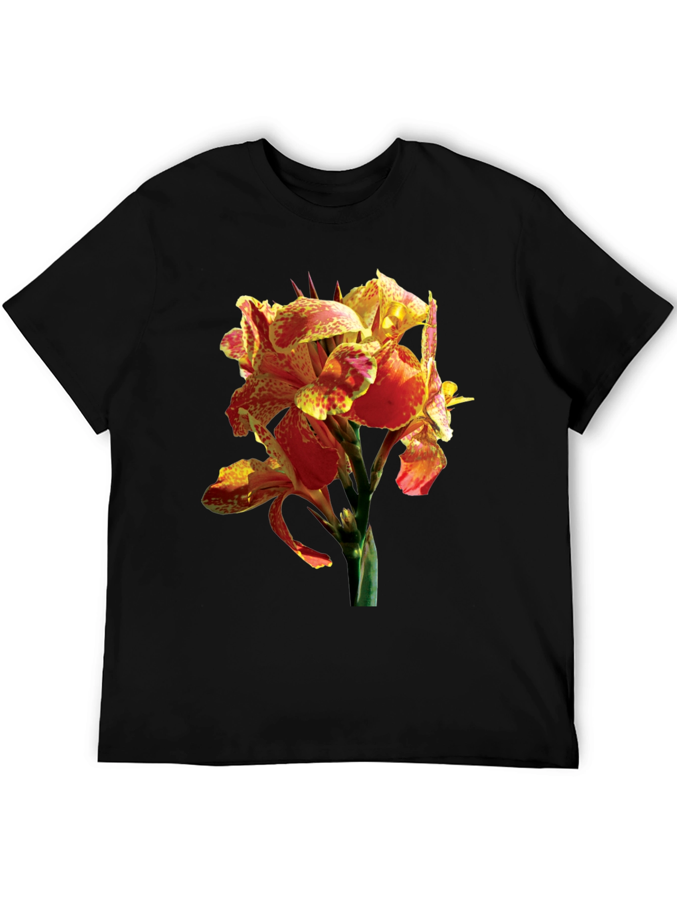 Tropical Flower Graphic Tee - Vivid Floral Design