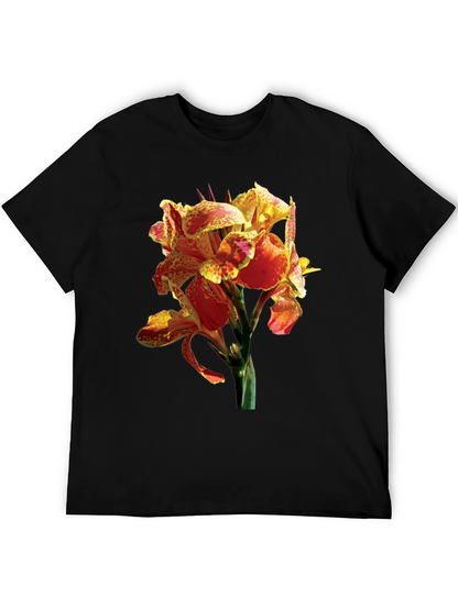 Tropical Flower Graphic Tee - Vivid Floral Design