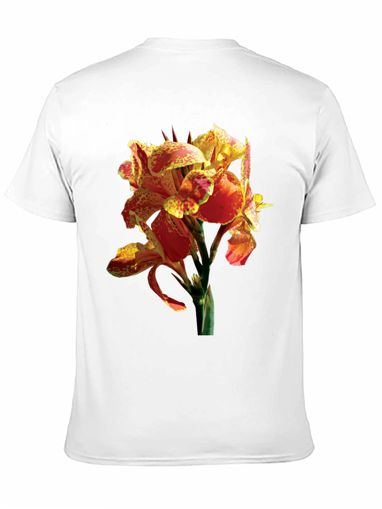 Tropical Flower Graphic Tee - Vivid Floral Design