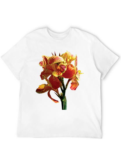 Tropical Flower Graphic Tee - Vivid Floral Design