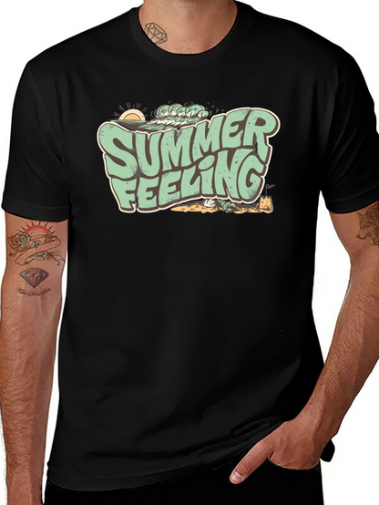 Summer Feeling Graphic Tee - Retro Beach Vibes