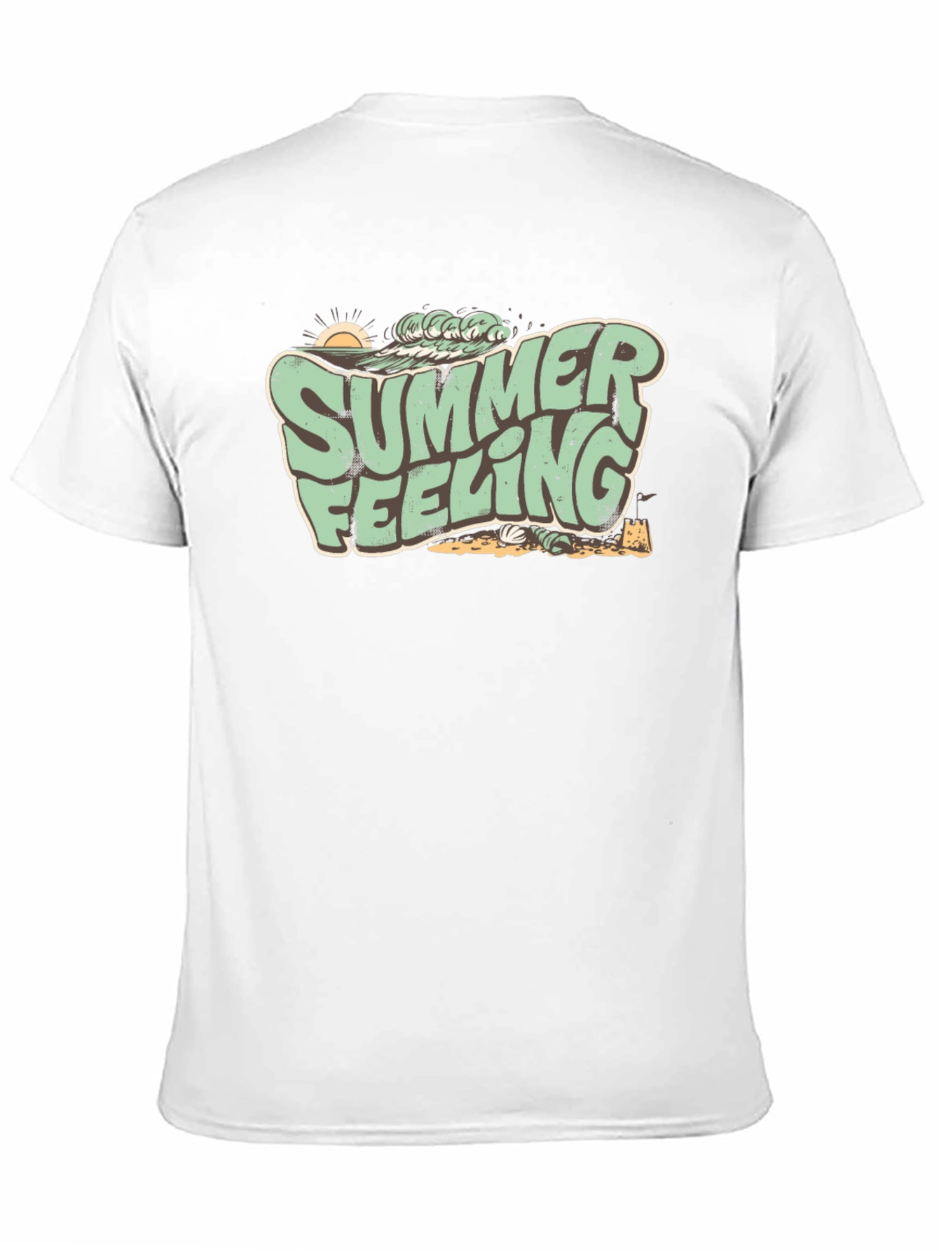 Summer Feeling Graphic Tee - Retro Beach Vibes