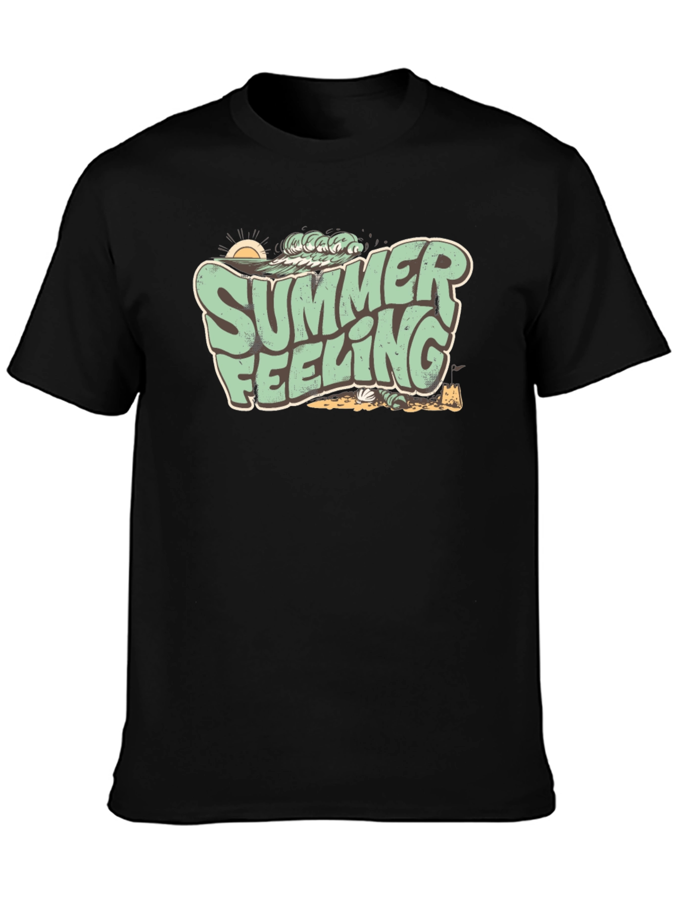 Summer Feeling Graphic Tee - Retro Beach Vibes