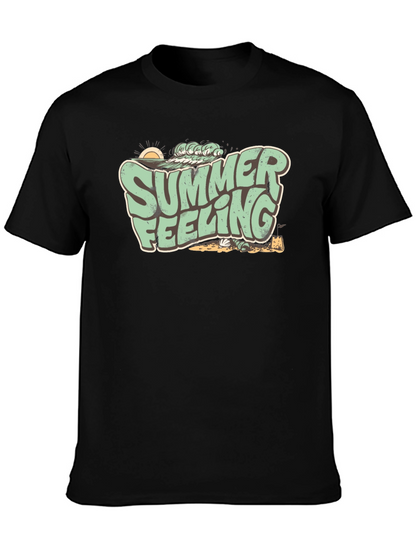 Summer Feeling Graphic Tee - Retro Beach Vibes