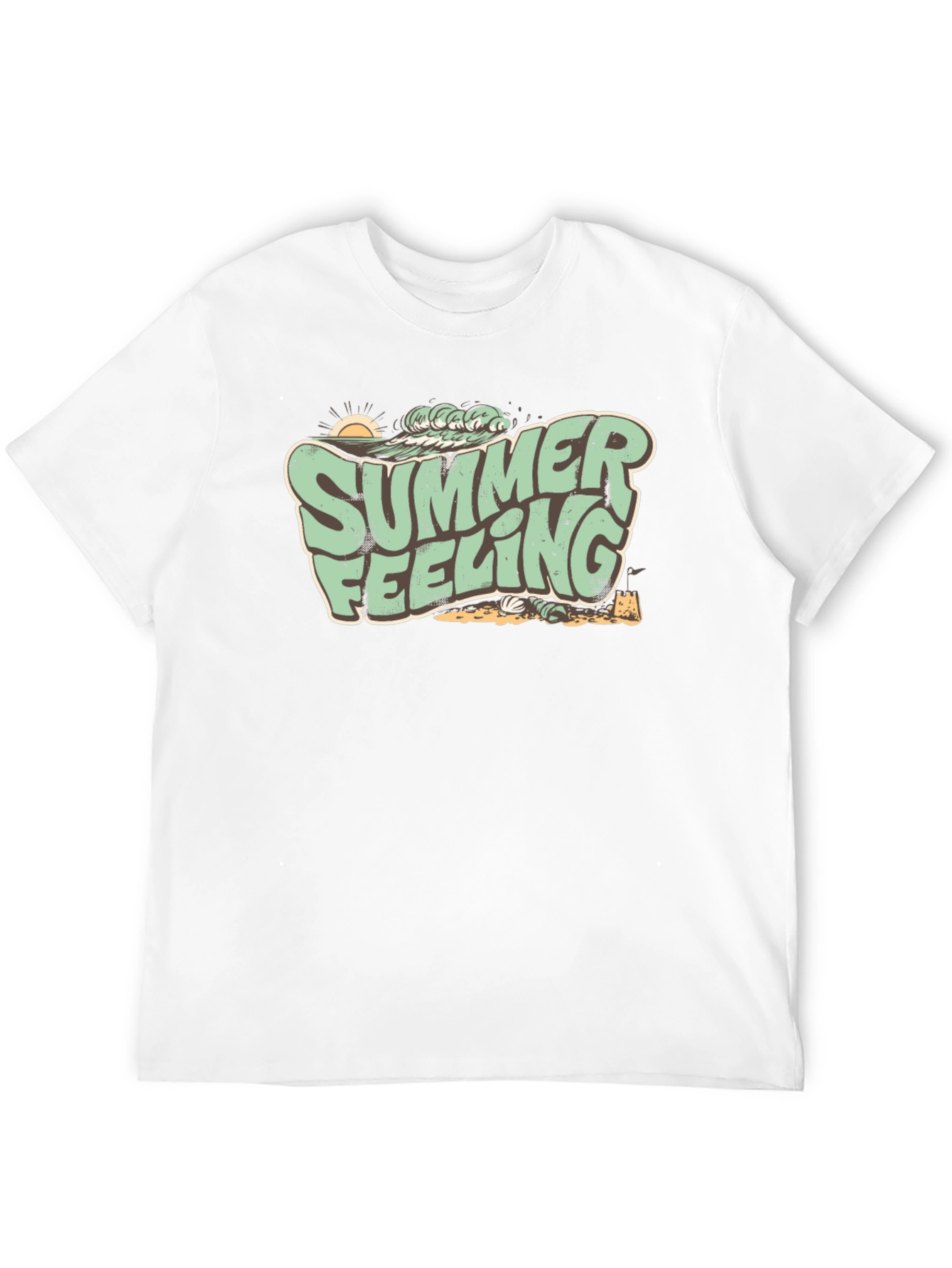 Summer Feeling Graphic Tee - Retro Beach Vibes