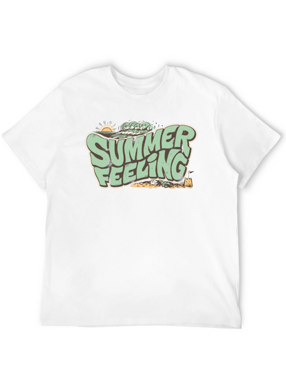 Summer Feeling Graphic Tee - Retro Beach Vibes