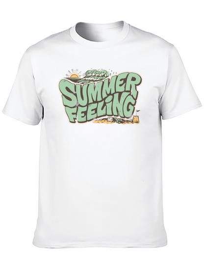 Summer Feeling Graphic Tee - Retro Beach Vibes
