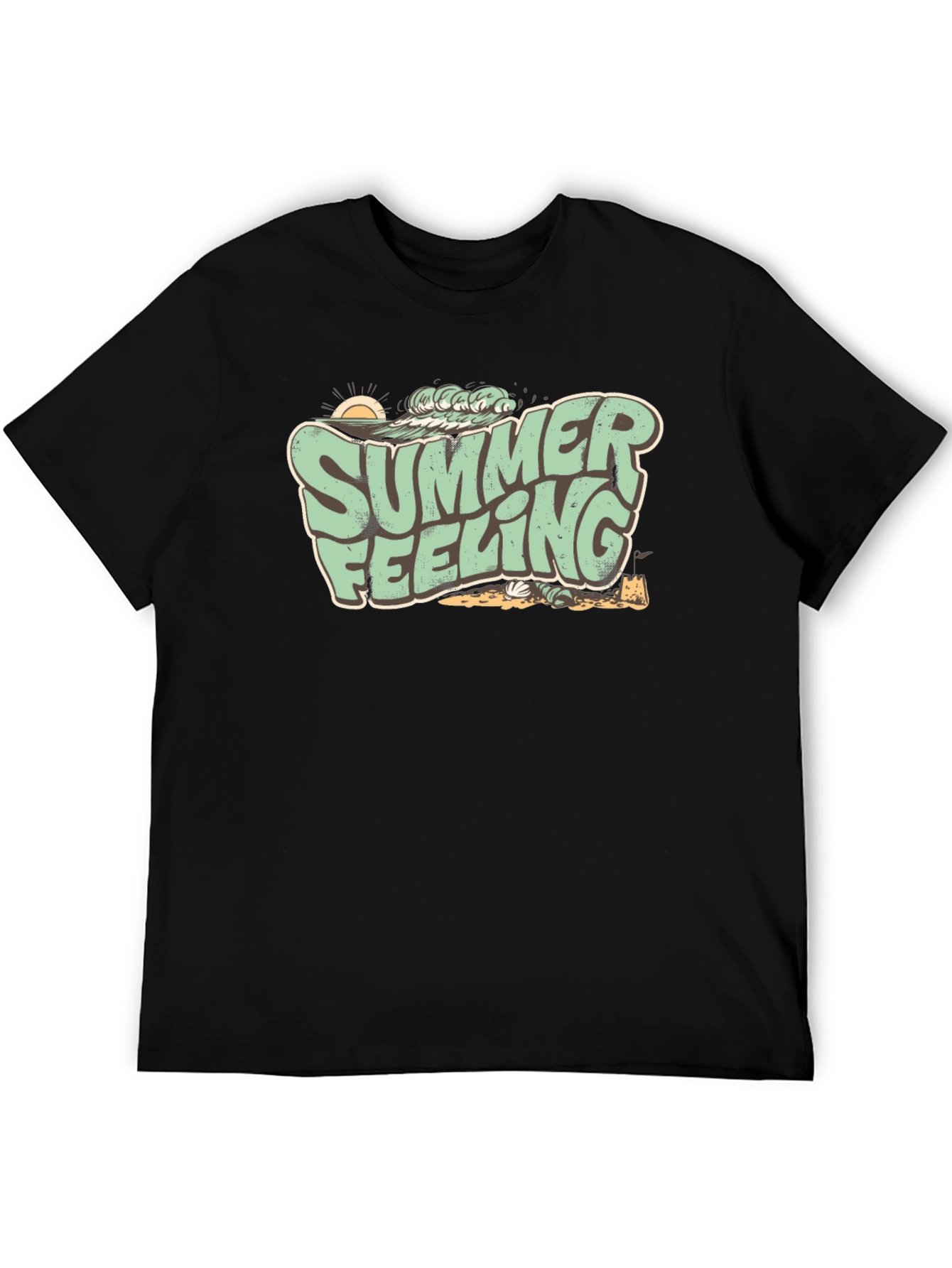 Summer Feeling Graphic Tee - Retro Beach Vibes