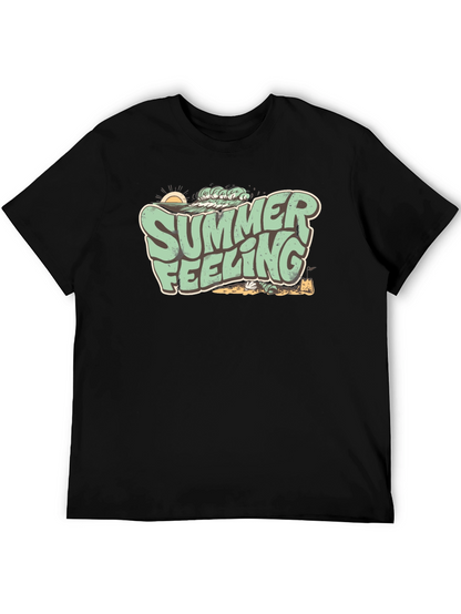 Summer Feeling Graphic Tee - Retro Beach Vibes