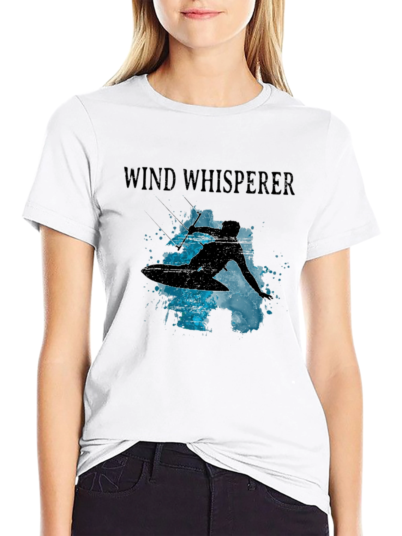 Wind Whisperer Graphic Tee - Kitesurfing Design