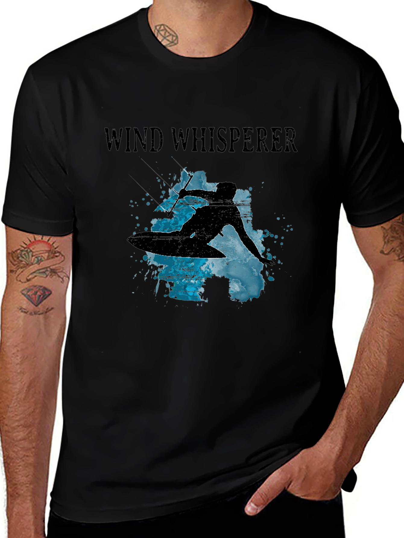 Wind Whisperer Graphic Tee - Kitesurfing Design